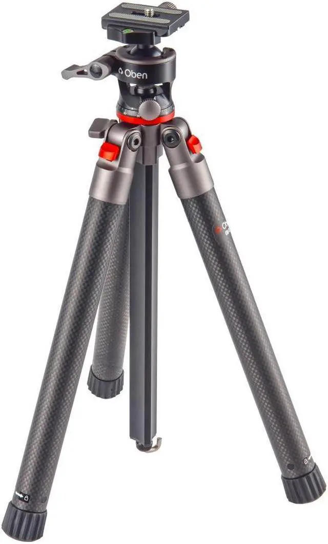 Main image of Compact Carbon Fiber Tripod w/ 2-Way Ball Head, 13 lb Load Capacity, Adjustable Height (5 to 51.1"), 14.5" Folded Length, 5-Section Twist Lock Legs, Lightweight Travel Tripod for Photography by Oben