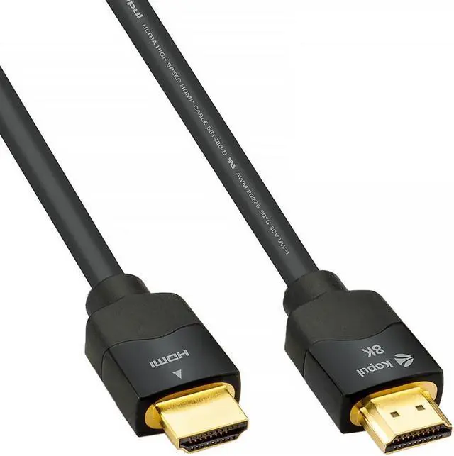 Main image of 8K HDMI Cable, 6.6 ft  Premium Ultra High-Speed with 48 Gb/s bandwidth, triple-layer shielding, gold-plated connectors, flame-resistant -Ideal for UHD home theater and professional video setups