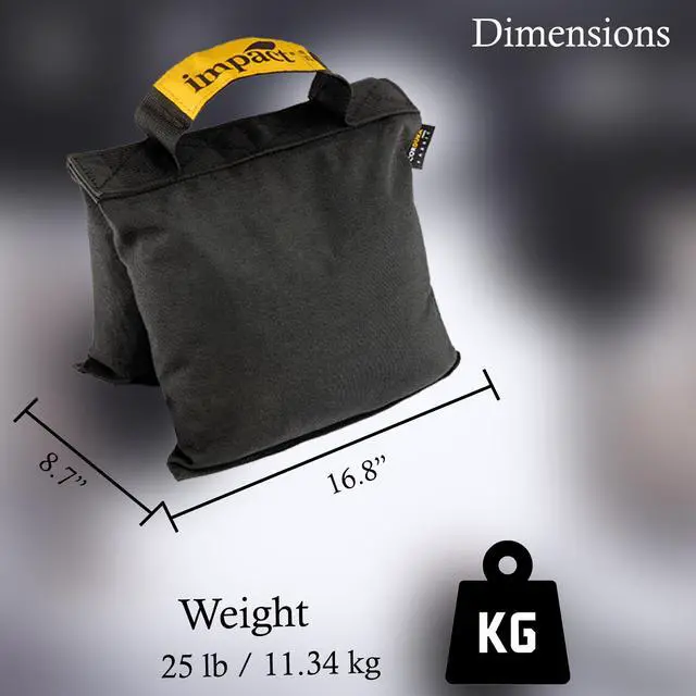 Alt view image 2 of 7 - Saddle Bag (25 lb) Weight Bags for Light Stand Photography Video Equipment, Heavy Duty Saddlebag for Backdrop Stand, Photo Tripod, Canopy, Pop up Tent, Umbrella Base, Fishing Chair by Impact