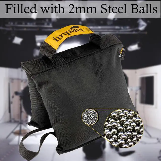 Alt view image 4 of 7 - Saddle Bag (25 lb) Weight Bags for Light Stand Photography Video Equipment, Heavy Duty Saddlebag for Backdrop Stand, Photo Tripod, Canopy, Pop up Tent, Umbrella Base, Fishing Chair by Impact
