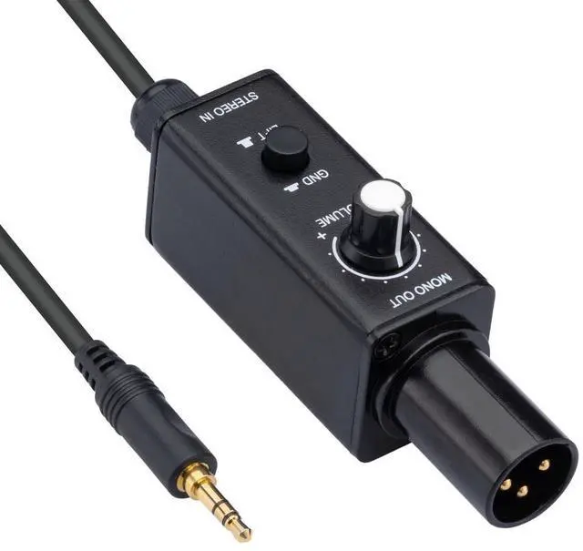 Main image of Kopul Cables One-Channel Laptop Passive Direct Box  3.5mm Stereo to XLR Mono Adapter w Volume Control & Ground-Lift Switch, Durable Aluminum Case, Ideal for Audio Equipment, Laptops