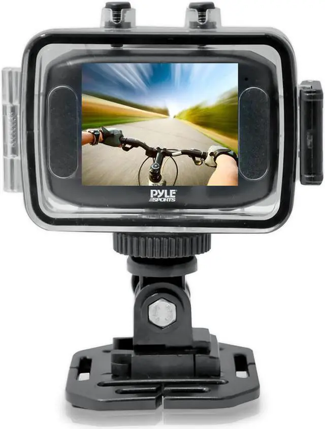 Alt view image 3 of 15 - Pyle - High-Definition Sport Action Camera with 720p Wide-Angle Camcorder, 5.0 MP Camera, 2-Inch Touch Screen (Black)