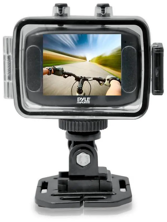 Alt view image 6 of 19 - High-Definition Sports Action Camera w/ 720p Wide-Angle Camcorder, 5.0 MP Camera, 2" Touch Screen, Micro SD Card Slot, Waterproof Case & Mounting Gear for Biking