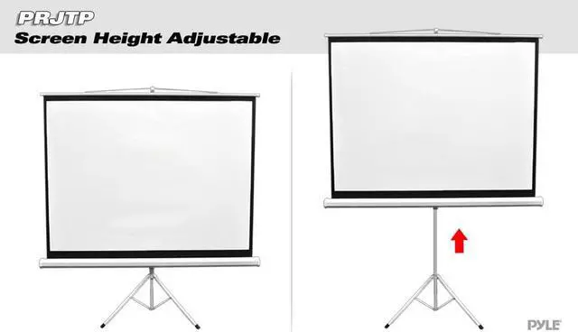 Alt view image 3 of 8 - Pyle PRJTP84 Floor-Standing Portable Tripod Manual Projector Screen (84-Inch)