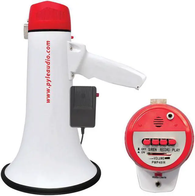 Alt view image 4 of 14 - Pyle Pro 40W Megaphone Aux Input Lithium Battery
