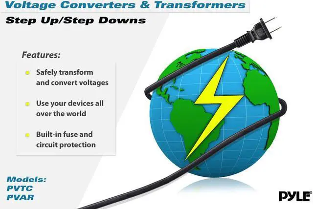 Alt view image 3 of 10 - New Pyle PVTC320U 500 Watt Step Up and Step Down Voltage Converter Transformer with USB Charging Port - AC 110/220V