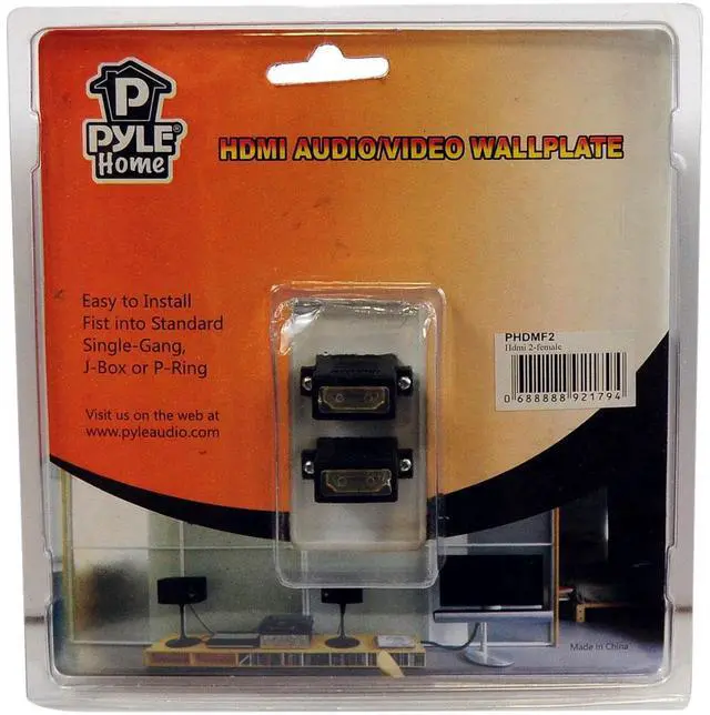 Alt view image 3 of 5 - PyleHome Dual HDMI Wall Plate