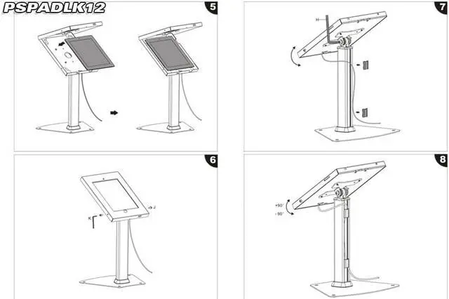 Main image of PyleHome - Tamper-Proof Anti-Theft iPad Kiosk Safe Security Desk Table Stand, Holder, Public Display Case with Cable Management for iPads 2/3/4