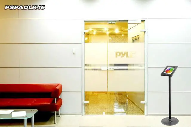 Alt view image 4 of 6 - PyleHome - Tamper-Proof Anti-Theft iPad Kiosk Safe Security Public Floor Stand, Holder, Public Display Case with Cable Management for iPads 2/3/4