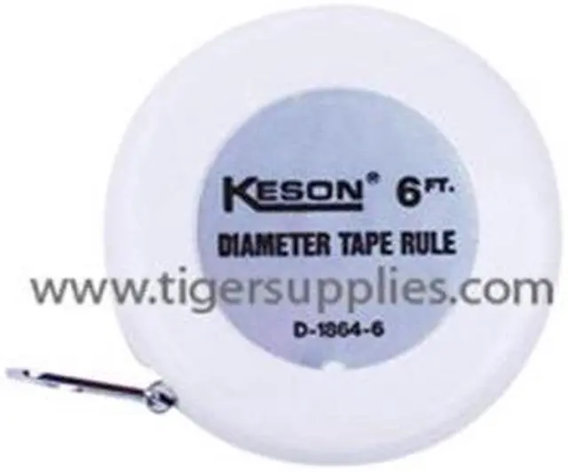 Main image of KESON D18646 6 ft Wrap-a-Round/Diameter Tape Measures, 1/4 in Blade