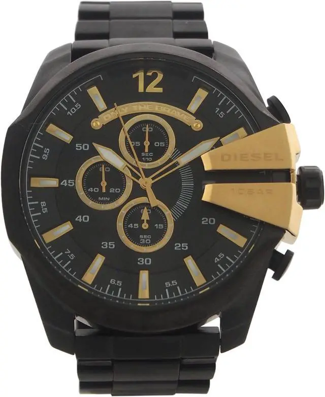 Alt view image 9 of 16 - DIESEL MEN'S MEGA CHIEF 53MM IP STEEL BRACELET & CASE QUARTZ WATCH DZ4338