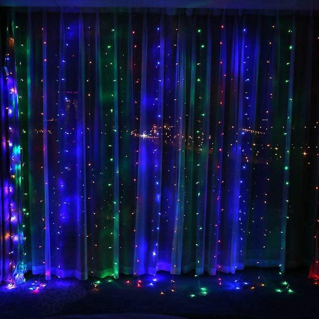 Alt view image 3 of 4 - IMAGE 19.6*6.6FT 448LED RGB Multi-color Waterproof String Fairy Curtain Lights Window Xmas Decor