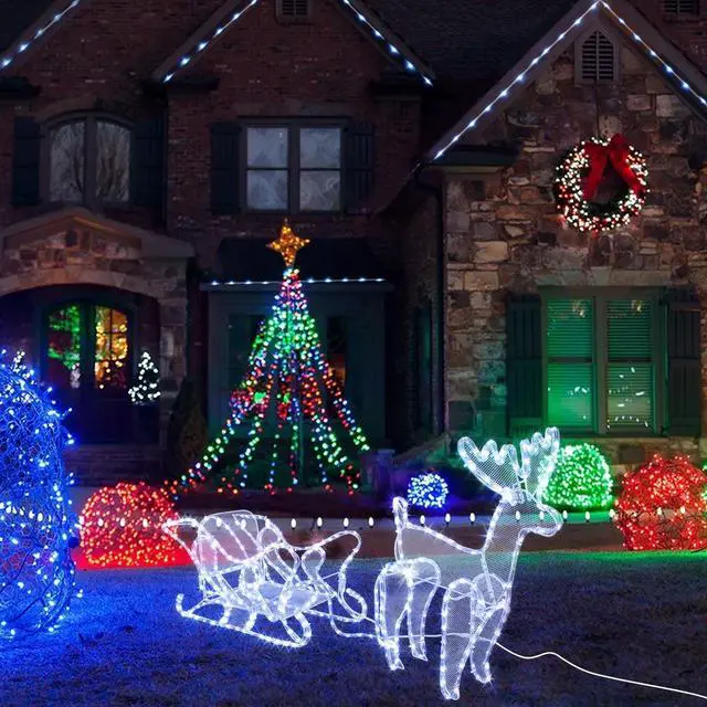 Alt view image 2 of 5 - IMAGE 75.5FT 200LED Rope Lights, 8 Modes with Memory Function Copper Wire String  Lights for Indoor/Outdoor Decorations, White