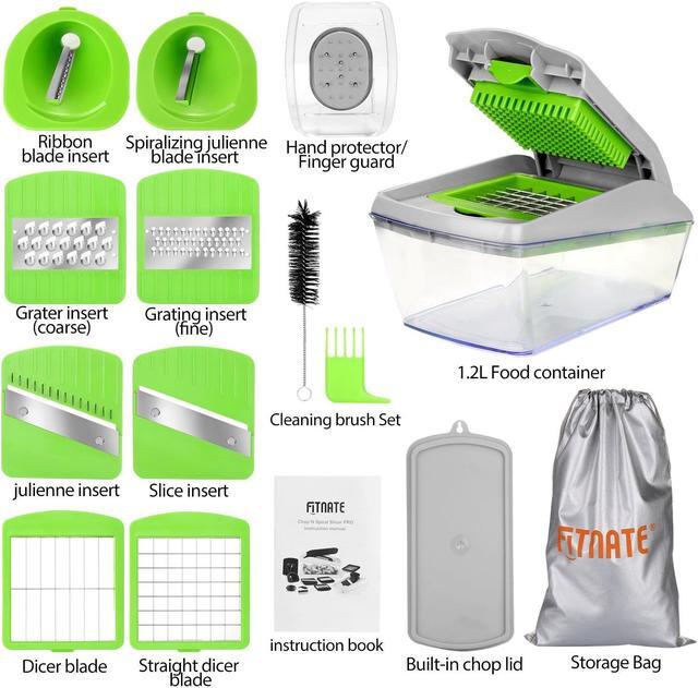 Alt view image 5 of 7 - FITNATE 13pcs Vegetable Spiralizer Mandoline Slicer Dicer Food Chopper Shredder Cutter