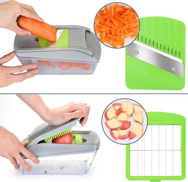 Alt view image 4 of 7 - FITNATE 13pcs Vegetable Spiralizer Mandoline Slicer Dicer Food Chopper Shredder Cutter