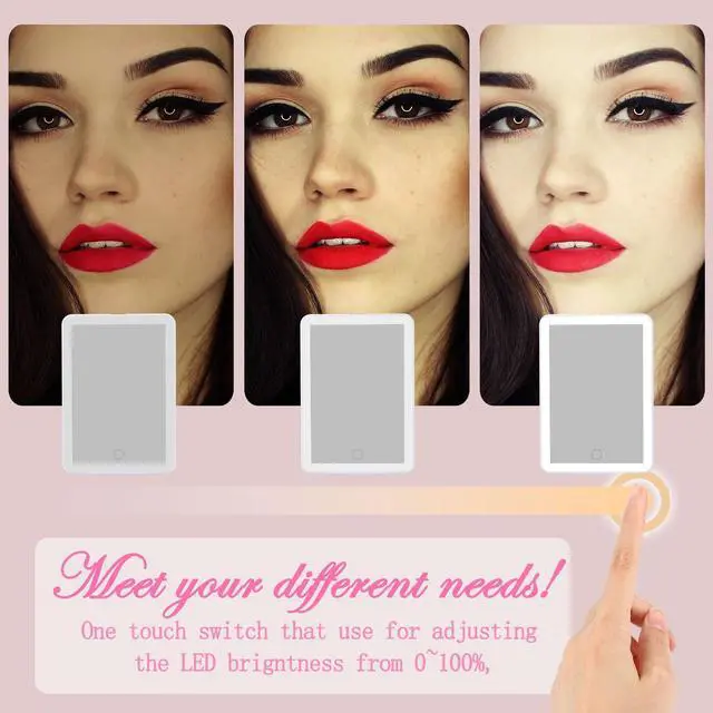 Alt view image 5 of 7 - FITNATE USB Charging 32LED Makeup Mirrors Portable Vanity Lighted Illuminated Standing