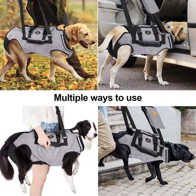 Alt view image 6 of 7 - Ownpets Pet Lift Harness Legs Support & Rehabilitation Dog Carry Sling Hanging Hammock, Adjustable Vest for Old, Disabled Dogs with Joint Injuries, Arthritis, Loss of Stability, XXL