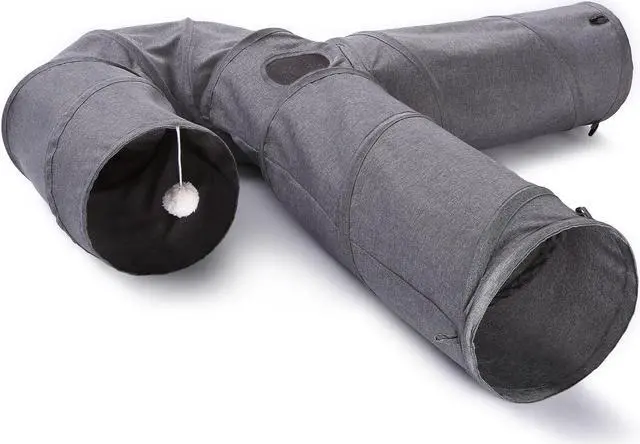 Main image of Ownpets Cat Tunnel 3 Way Collapsible U-Shaped Pet Play Tunnel Tube Toy Large Cat Tunnels for Indoor Cats, Puppy, Kitty, Rabbit