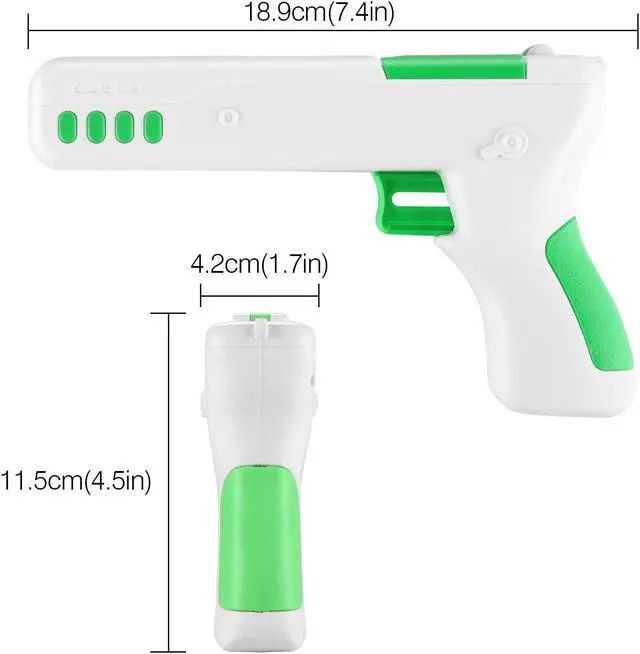 Alt view image 2 of 7 - Ownpets Green Interactive Cat Toy Gun Cat Stick Toy with Ball & Feather