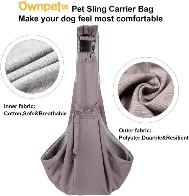 Alt view image 4 of 7 - Ownpets Pet Sling Carrier Bag Safe, Larger Size Fit Medium Size Cats & Dogs, Comfortable, Adjustable, Perfect for daily walk, Outdoor Activity and Weekend Adventure