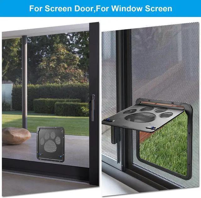 Alt view image 6 of 7 - Ownpets Pet Dog Cat Small Screen Locking Flap Door Magnetic Automatic Slide Protector