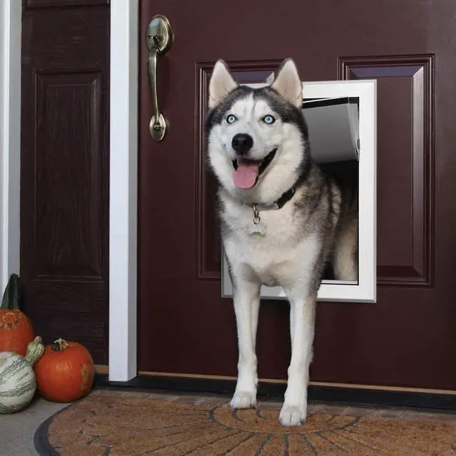 Alt view image 5 of 7 - Ownpets Large Pet Door Dog Metal Magnetic Locking Flap Screen Gate Easy to Install Strong & Durable