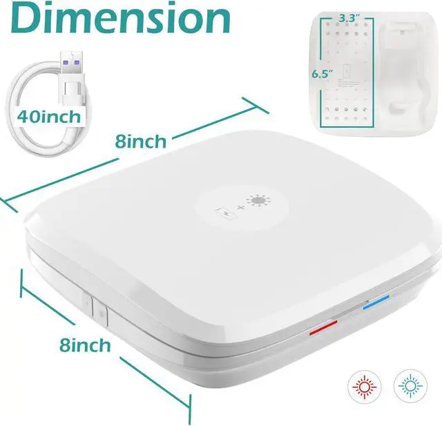 Alt view image 7 of 7 - AGPtek 3 in 1 UV sterilizer box UVC UVC Sterilizing Disinfection Light case Phone Sanitizer with Wireless Charging Station for iPhone Android Mobile Phone Toothbrush Keys
