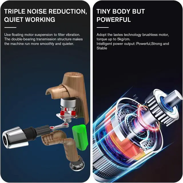 Alt view image 4 of 7 - AGPtek Massage Gun Percussion Massager Deep Tissue Muscle Therapy Relaxing Body LegSlim