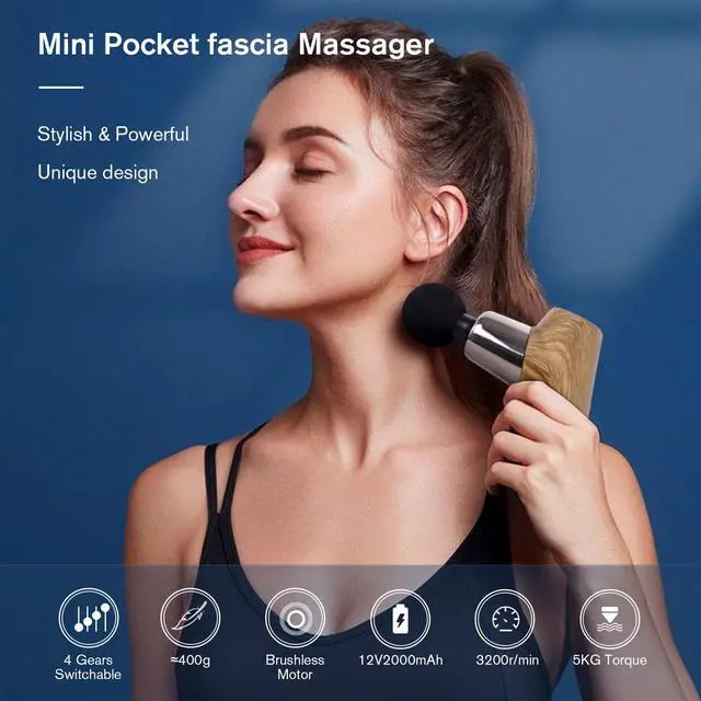 Alt view image 2 of 7 - AGPtek Massage Gun Percussion Massager Deep Tissue Muscle Therapy Relaxing Body LegSlim
