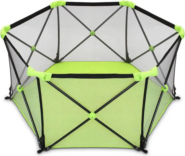 Main image of Portable Playard Play Pen for Infants and Babies - Lightweight Mesh Baby Playpen with Carrying Case - Easily Opens with one Hand