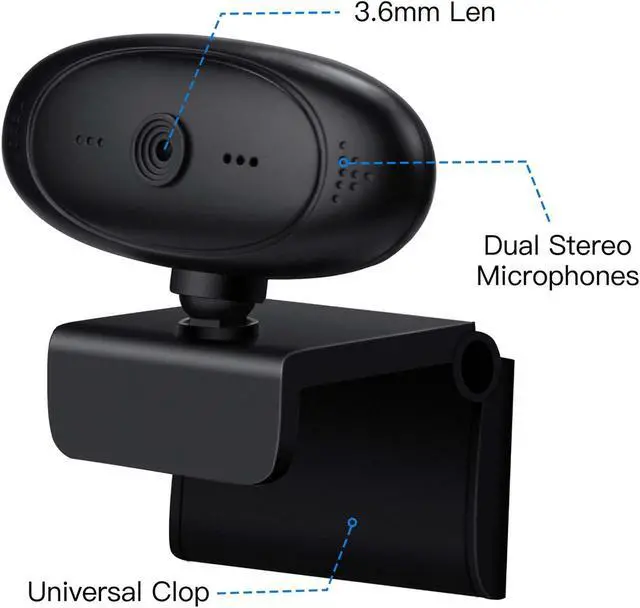 Alt view image 4 of 7 - AGPtek 1080P Full HD Webcam for PC Desktop & Laptop 360 Rotatable Auto Focus Web Camera with Microphone