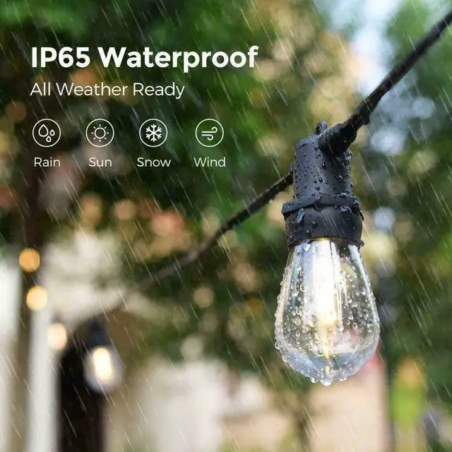 Alt view image 2 of 7 - AGPTEK 15PCs LED Outdoor String Lights Bulbs, Waterproof Commercial Patio String Lights Vintage S14 Bulbs( Bulbs Only)