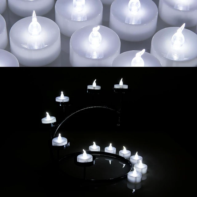 Alt view image 4 of 7 - Agptek 24 Pcs Cool White Led Flameless Tealight Candles with Timer
