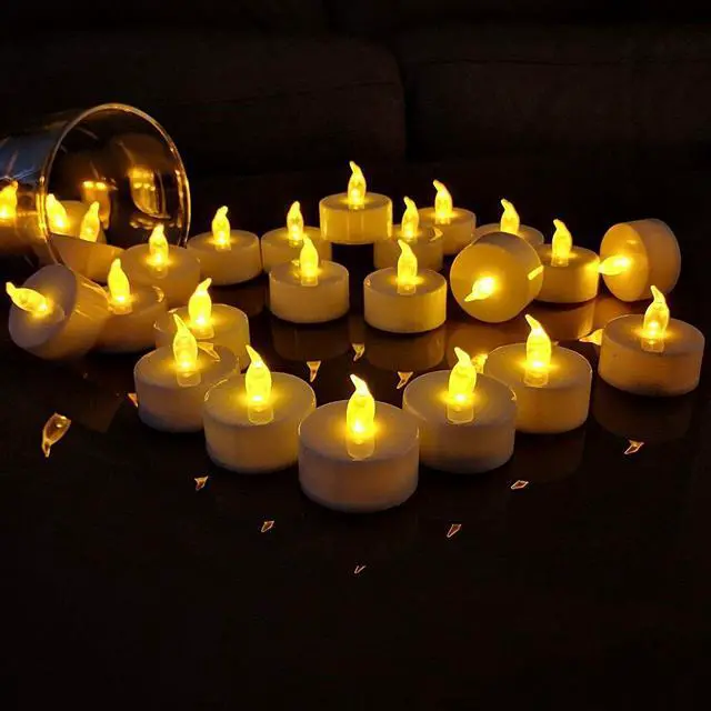 Alt view image 6 of 7 - AGPtEK 24Pcs Timing Candle yellow DE82B for Wedding Holiday Party Home Decoration 24pcs(Amber Yellow)