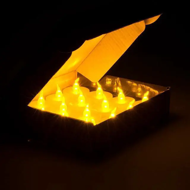 Alt view image 7 of 7 - AGPtEK 24Pcs Timing Candle yellow DE82B for Wedding Holiday Party Home Decoration 24pcs(Amber Yellow)