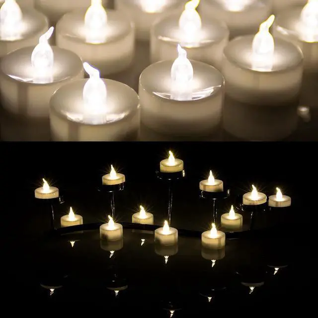 Alt view image 2 of 7 - AGPtEK 24Pcs Timing Candle Warm White for Wedding Holiday Party Home Decoration
