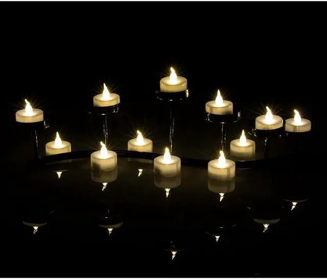 Alt view image 3 of 7 - AGPtEK 24Pcs Timing Candle Warm White for Wedding Holiday Party Home Decoration