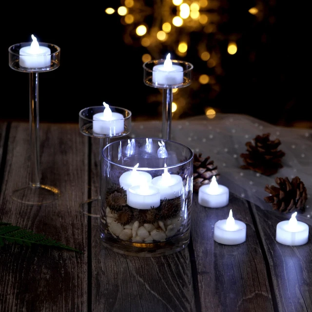 Alt view image 3 of 7 - AGPtEK 24 PCS LED Tealights Battery-Operated White