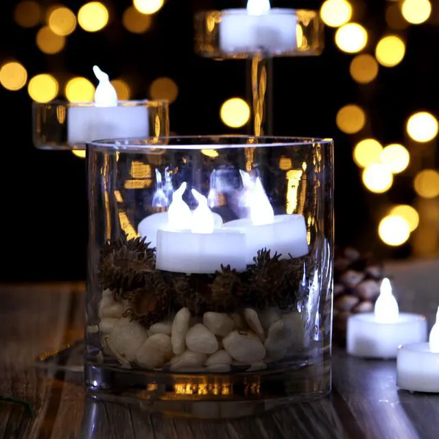 Alt view image 5 of 7 - AGPtEK 24 PCS LED Tealights Battery-Operated White
