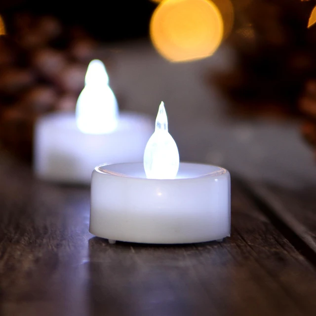 Alt view image 6 of 7 - AGPtEK 24 PCS LED Tealights Battery-Operated White