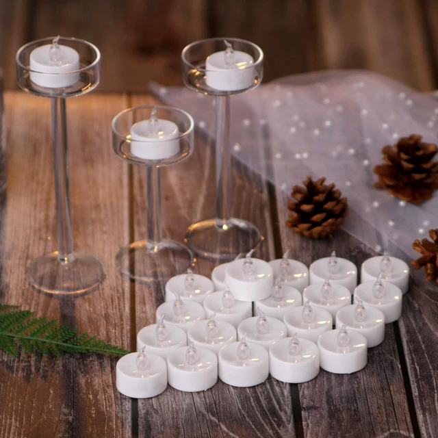 Alt view image 7 of 7 - AGPtEK 24 PCS LED Tealights Battery-Operated White