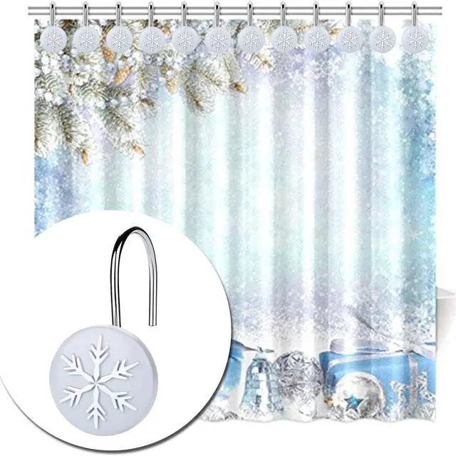 Alt view image 5 of 7 - AGPtEK 12 PCS Anti-Rust Decorative Shower Curtain Hooks for Home, Bathroom