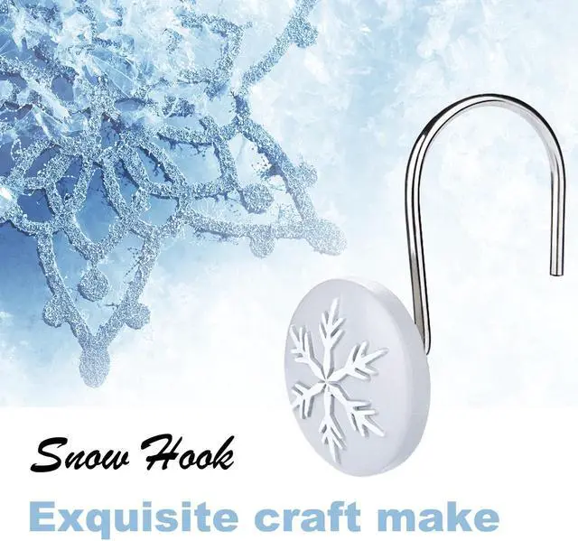 Alt view image 6 of 7 - AGPtEK 12 PCS Anti-Rust Decorative Shower Curtain Hooks for Home, Bathroom