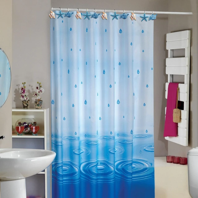 Alt view image 6 of 7 - FITNATE 12PCS Beach Shower Curtain Hooks, Rust Proof Decorative Curtain Rings