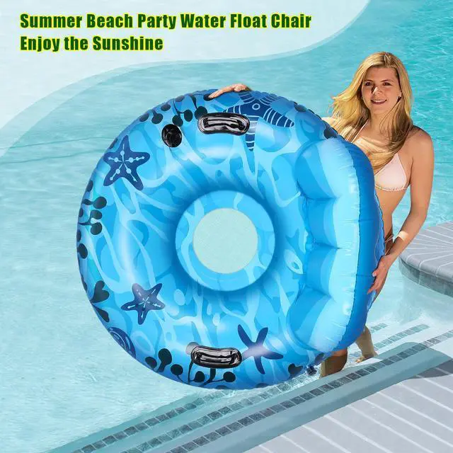 Alt view image 4 of 7 - CAMULAND Inflatable Lounger Pool Float Blue