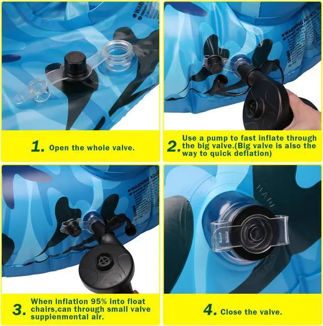Alt view image 6 of 7 - CAMULAND Inflatable Lounger Pool Float Blue