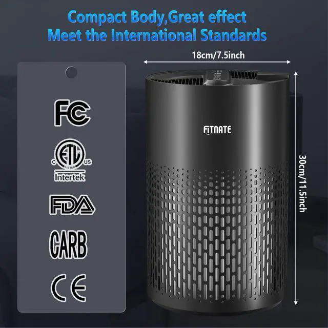 Alt view image 4 of 7 - FITNATE Air Purifier with HEPA Filter for Home