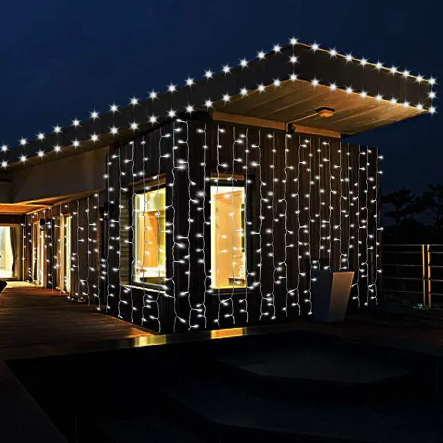 Alt view image 2 of 6 - IMAGE 448 LED 6.6*19.6 feet LED Curtain Lights with 8 Light Modes and Memory Function, Waterproof Window Curtain Lights, White