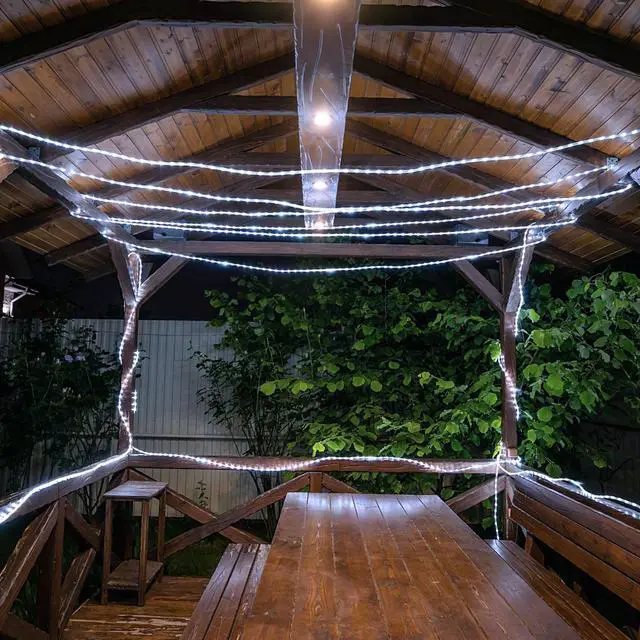 Alt view image 4 of 5 - IMAGE 75.5FT 200LED Rope Lights, 8 Modes with Memory Function Copper Wire String  Lights for Indoor/Outdoor Decorations, White