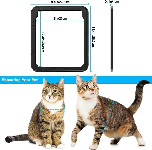 Alt view image 2 of 7 - Ownpets Pet Dog Cat Small Screen Locking Flap Door Magnetic Automatic Slide Protector